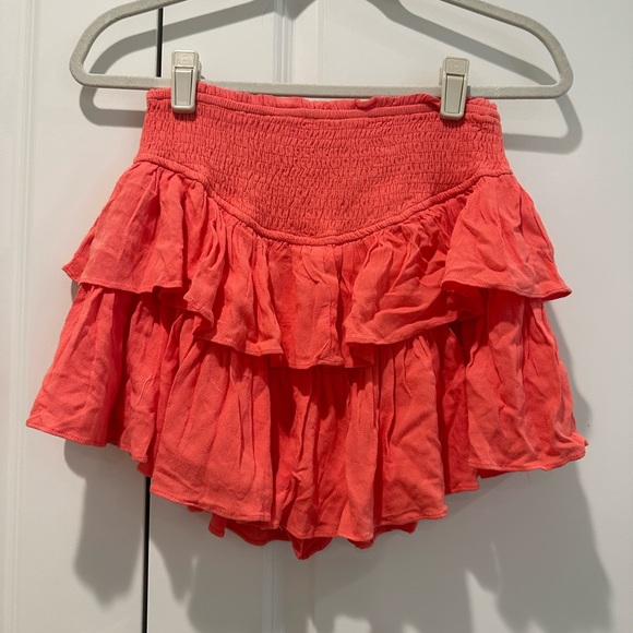 Rock N Rags Sunshine Daydream Skirt in Coral | Tiered Preppy Skirt | NWOT Sz: S - Picture 14 of 16